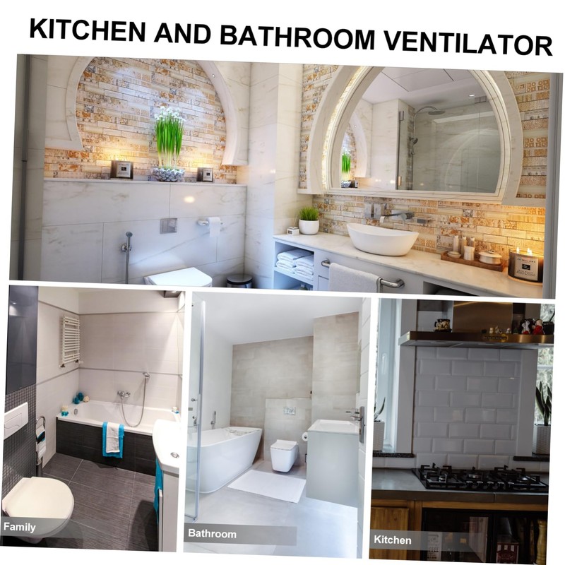 Gadpiparty Bathroom Ventilation Fan Wall Mount Exhaust Fan for Kitchen