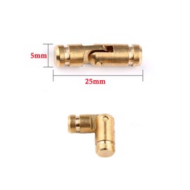 50-Pack Brass Concealed Hinge DIY Jewelry Box Furniture Hand Craft Golden,Hidden Hinge (0.98"x0.2" (25x5mm))