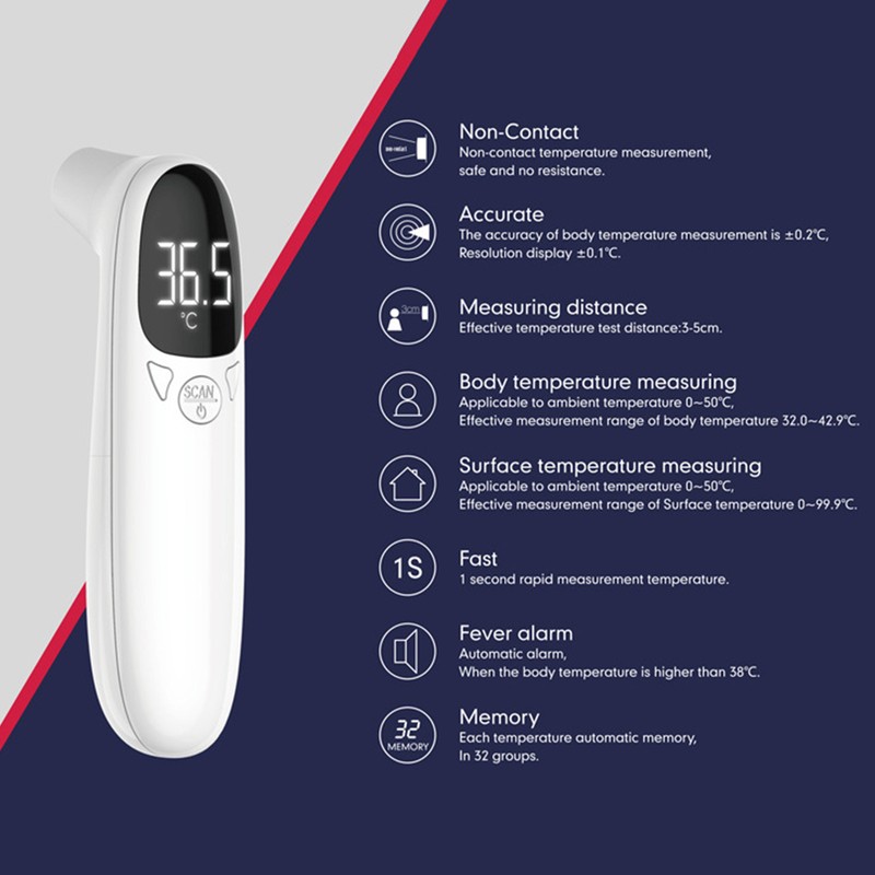 Digital Thermometer Dual Probes Forehead & Ear Temperature Measurement Sensitive