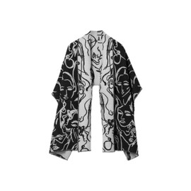 Desigual Women's Accessories Fabric Long Boa Scarf, Black, One Size, black