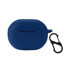 QWYJ for SoundPEATS Capsule3 Pro y Capsule3 Pro+ Case Carcasa Protectora de Silicona, para SoundPEATS Capsule3Pro Funda de Carga Portátil con Mosquetón Llavero Anti-perdida (Azul)