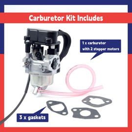 Dusledel Carburetor Kit with 2 Stepper Motors Replacement for Westinghouse 50040195 IGen4500 4500W/3700W Inverter Portable Generator 224CC Engine Parts Carb for Cummins for Onan P4500i