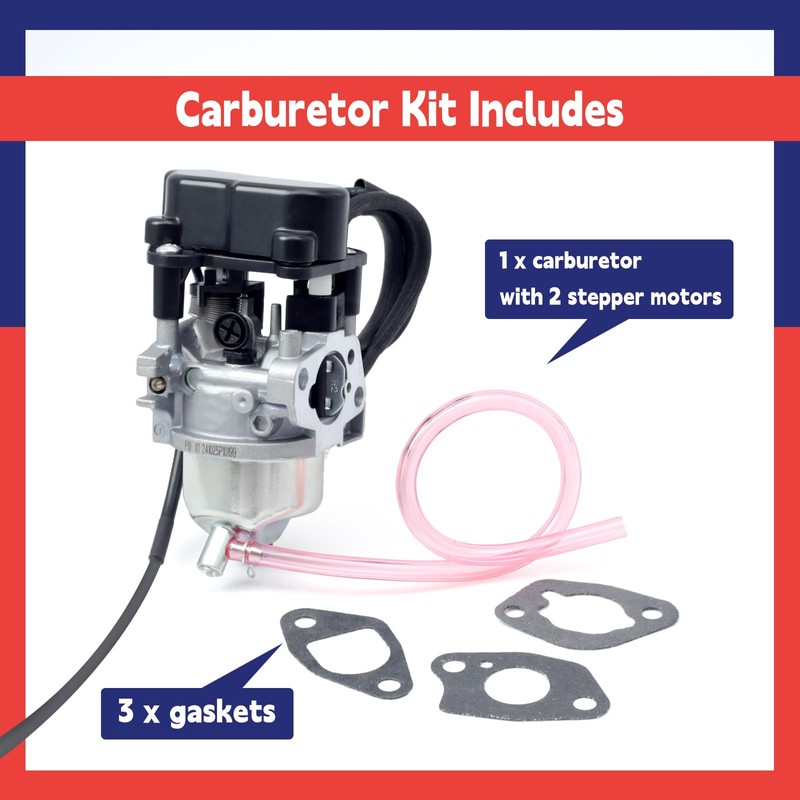 Dusledel Carburetor Kit with 2 Stepper Motors Replacement for Westinghouse