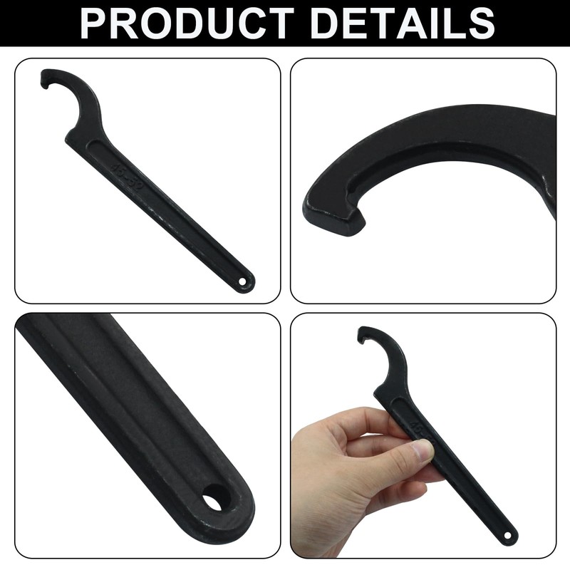 Murtenze C Hook Spanner Wrench for 45-52mm Round Nut, Universal
