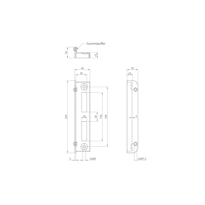 Strike Plate Locking Angle Angle Strike Plate for Door 200