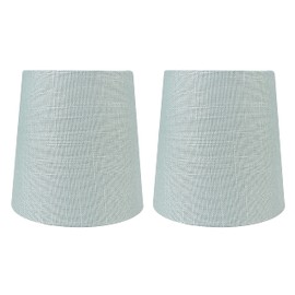 Meriville Set of 2 Capri Linen Clip On Chandelier Lamp Shades, 4-inch by 5-inch by 5-inch