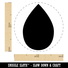 Raindrop Teardrop Rubber Stamp for Stamping Crafting Planners - 1 Inch Medium