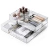 YTOPRO 7 PCS Clear Drawer Organizers Bins, 4-Size Stackable Makeup