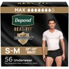Depend Real Fit Adult Diapers, Incontinence Underwear for Men, Disposable,