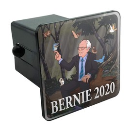 GRAPHICS & MORE Bernie Sanders 2020 with Birds in A Forest Retro Cartoon Tow Trailer Hitch Cover Plug Insert