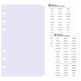 DY.2ten White Dividers for 6 Ring Binder, 6-Tab Sturdy Plastic Dividers, A6 Index Divider, 6 Hole Binder Dividers, Insertable Notebook Planner Tab Dividers for Binders
