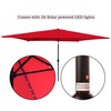 Trademark Innovations Rectangular Solar Powered LED Lighted Patio Umbrella -