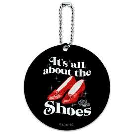 GRAPHICS & MORE The Wizard of Oz All About the Shoes Round Luggage ID Tag Card Suitcase Carry-On