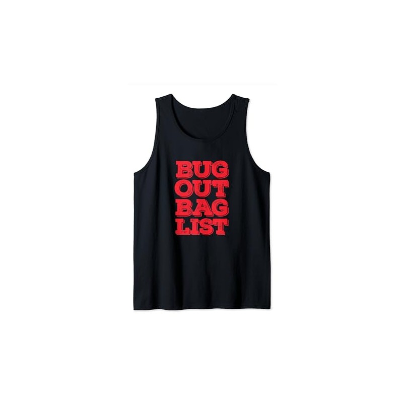Bug out Bag list Prepper Survivalist Tank Top