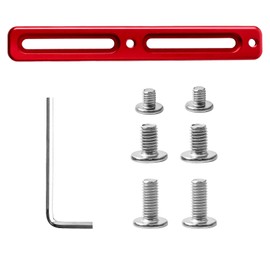 1 x Bicycle Bottle Holder Adapter with Screws, Adjustable Devices Bottle Holder Adapter, Bicycle Adapter for Small Frame Geometries (Red)