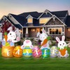 Sotiff 6.6ft Giant Easter Bunny Eggs Basket Inflatable - Outdoor Decor with Built-in LEDs for Easter Holiday Party, Ideal for Indoor and Outdoor Yard, Garden, Lawn Decorations