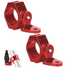 Dicater 360° Roating UTV Mount Bracket for Flag/LED Whip Light/Antenna Fits 1.75-2inch Roll Bar Compatible with All UTV Can Am Maverick X3 Commander Polaris RZR 900 1000 XP Pro, Pack of 2, Red