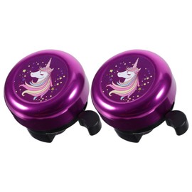 Homoyoyo 2PCS Unicorn Bike Bell,Bicycle Bell Cute Scooter Bell with Loud Clear Sound for Regular Bicycle Mountain Bike Tricycle Accessories
