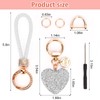 XIABYAYU Heart Keyring, Glitter Keyring with Rhinestones, Car Key Fob,