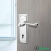 EAI Polished Chrome Georgian Scroll Door Handles for Key Lock