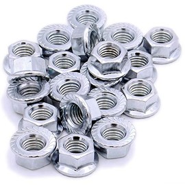M5 (5mm) Serrated Flange Hex Nut - Stainless Steel (A2) (Pack of 20)
