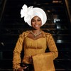 Elegant Polyester African Headscarf-Stretchable Traditional Nigerian Wedding Headpiece, Automatic Gurler