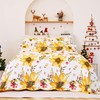 EVENHUG 100% Cotton Quilt Queen Size Yellow Sunflower Bedding Set