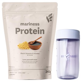 Mariness Marinade with Shaker Protein, Approximately 15 Times, First Trial Set (Black Sesame Flour/Shaker: Lavender) Supervised by Marina Takewaki, Replacement Diet, Soy, Whey, Vitamins, Minerals