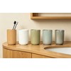 Ceramic Toothbrush Cup for Bathroom, Ceramic Toothbrush Holder, Toothpaste Organizer
