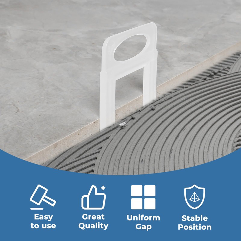 Eunice Tile Spacers 1/16, 2400 Pcs DIY Tile Leveling System