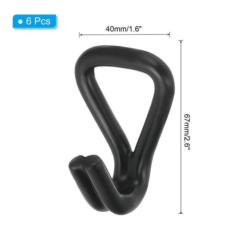 PATIKIL 6 Pack Ratchet Double J Hook Load 5511 LBS