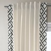 HPD Half Price Drapes Bordered Solid Cotton Curtains for Bedroom