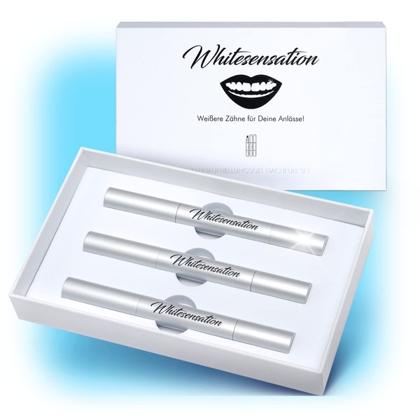 Whitesensation© latest formula, Teeth Whitening Kit, Bleaching Set for Whiter Teeth, Whitening for Yellow or Discoloured Teeth, Teeth Whitening Kit for Bleaching Teeth.