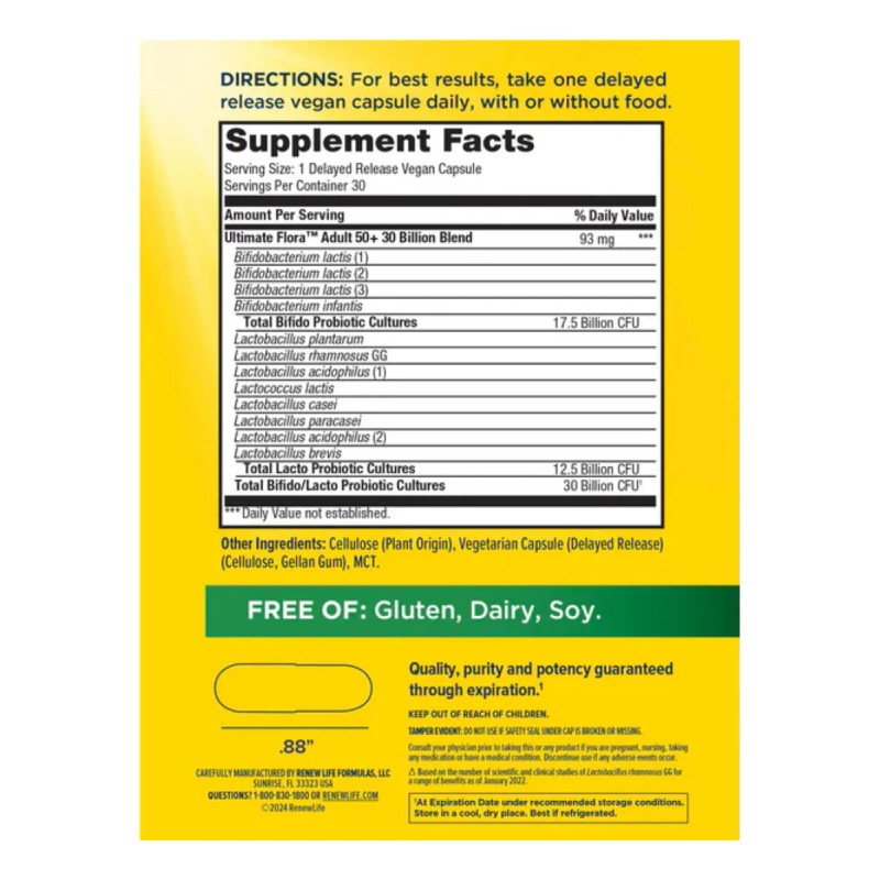 Renewlife Probioticos Para Adultos Suplemento 30 Capsulas