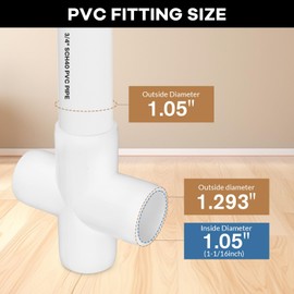 TianTianUp 12 Pack 3/4" Cross PVC Fitting Connector, 4-Way Cross Furniture Grade Elbow Fittings for DIY PVC Shelf Building Furniture Garden Greenhouse Connection Tent