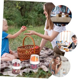 Anneome 2 Sets Salad Airtight Box Yogurt Container Parfait Cups with Lids Take and Go Yogurt Cup Cereal on The Go Bowl Water Milk Jars Oatmeal Cups Oats Jars Baby Yogurt Jar Abs Food