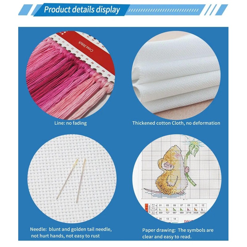 Dooxvey Embroidery Kit for Beginners, Full Range Embroidery Starter Kit