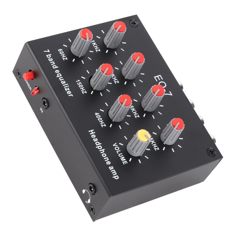 7 Band Sound Equalizer 12dB High Bass Adjustment Dual Channel