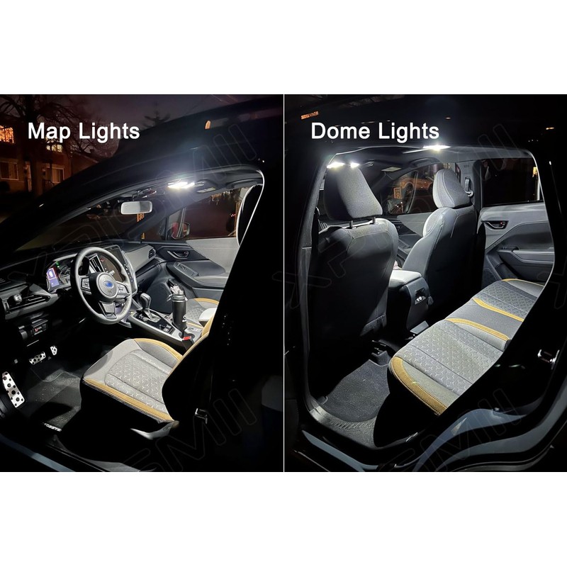 Xpismii 9 Piece 6000K White Forester Interior LED Lights Kit