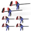 WORKPRO Bar Clamps for Woodworking, 6-Pack One-Handed Clamp/Spreader, 6-Inch (4)