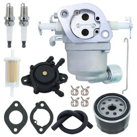 REMEDART 597128 Carburetor Fits for Briggs & Stratton 44U577 44U677 44U777 44U877 40N777 40N877 Replacement for 596033 596375 595321 595216 597126 594207 with Oil Filter Fuel Pump