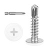 #8 x 3/4" (100 PCS) White Head Fast Self Tapping