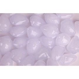 COLOURED STONES/NUGGETS VASE FILLERS 50 PER PACK EVENTS DECOR PARTY (White)