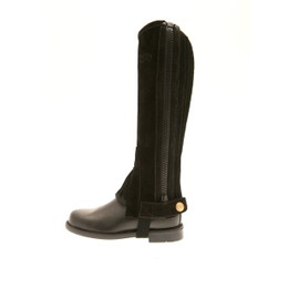 Tuffa Kids Suede Half Chap - Black, Large