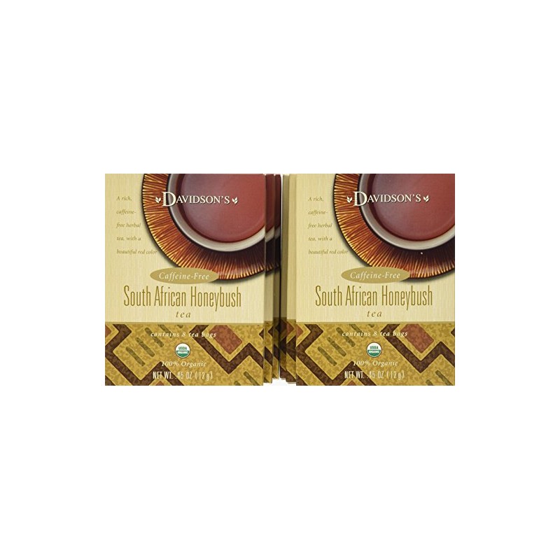 Davidson's Organics, South African Honeybush, 8-count Tea Bags, Pack of