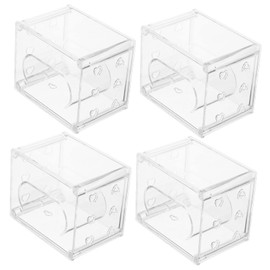 ULTECHNOVO Square Watch Box Travel Watch Display Case Built-in Bracket for Men/Women