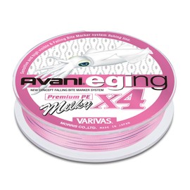 Maurice PE Line Barivas Avani Egging, Premium PE X4, Milky, 492.2 ft (150 m), No. 1, 18 lb (18 kg), 4 Pieces, Pink