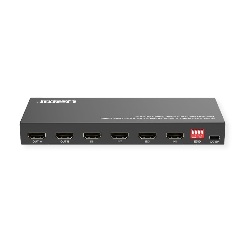 VALUE 4K HDMI Matrix Switch 4x2 with Remote Control