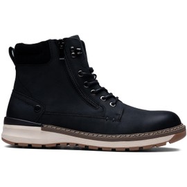 Vostey Boots for Men Waterproof Mens Boots Fashion Casual Hiking Chukka Boots Men(BMY8051 black 11.5)