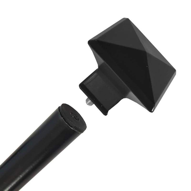 Kowibcl Finials For Curtain Rods, 4 Pcs Plastic Curtain Rod